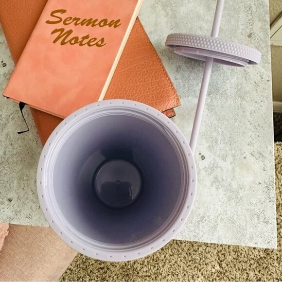 Starbucks 2021 Matte Lavender Purple Studded Cold Cup Tumbler 16oz Grande - Picture 8 of 8